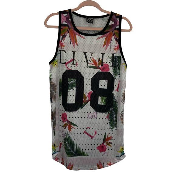Civil Regime Tropical 08 Mesh Basketball Jersey Vest Dress Women Size Small - Picture 1 of 8